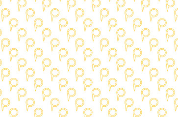 Digital png illustration of yellow pattern of destination pins on transparent background