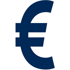 Digital png illustration of euro currency symbol on transparent background