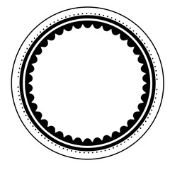 Digital png illustration of abstract circular shape on transparent background