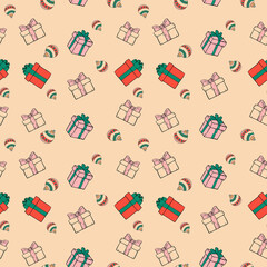 Festive Christmas Seamless Pattern Illustration