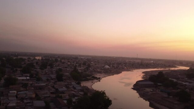 Sunset in Maiduguri, northern Nigeria, west Africa