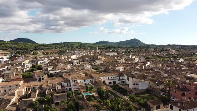 skyline of the town of algaida