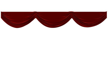 Digital png illustration of red curtain on transparent background