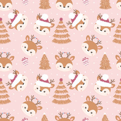 Festive Christmas Seamless Pattern Illustration