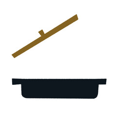 すき焼き鍋の手描き風ベクターイラスト