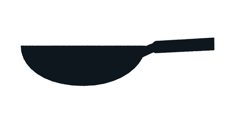 中華鍋の手描き風ベクターイラスト