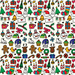 Festive Christmas Seamless Pattern Illustration