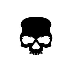 Skull icon, halloween element.