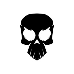 Skull icon, halloween element.