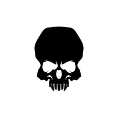 Skull icon, halloween element.