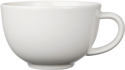 white cup isolated on white background