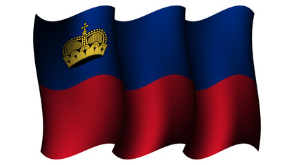 liechtenstein waving flag design vector illustration