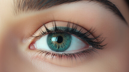 Obraz premium Close up shot of a women eyes.