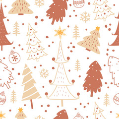 Festive Christmas Seamless Pattern Illustration