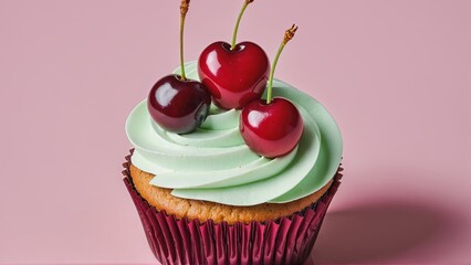 cupcake with cherry on top