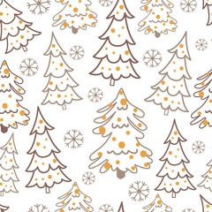 Festive Christmas Seamless Pattern Illustration
