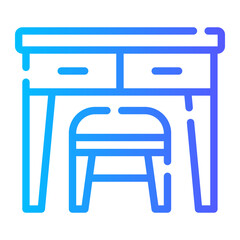 dresser Line Gradient Icon