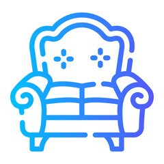 sofa Line Gradient Icon
