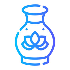 vase Line Gradient Icon