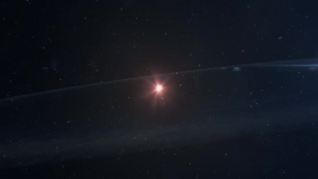 Planet Earth Exploding and Sending a Shockwave into Space