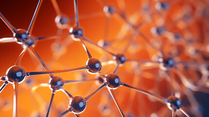 Close-up view of an Exploring the Silver World of Molecular Structures