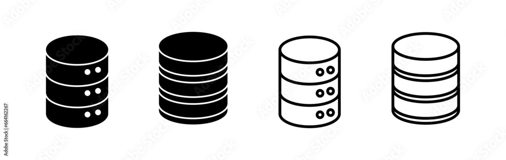 Poster database icon vector. server icon. storage