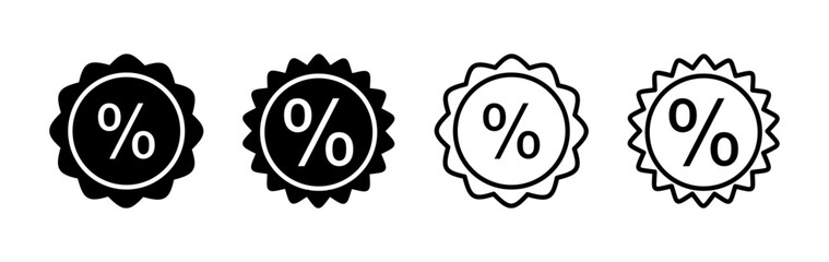Discount icon vector. shopping tags. percentage icon - obrazy, fototapety, plakaty