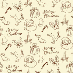Festive Christmas Seamless Pattern Illustration