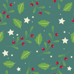 Festive Christmas Seamless Pattern Illustration