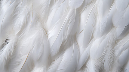 Full frame of white feathers.