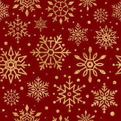 Naklejka na ściany i meble Festive Christmas Seamless Pattern Illustration