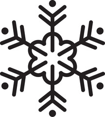 Christmas snowflake icon vector.