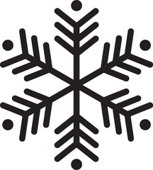 Snowflake icon. Christmas snowflake sign.