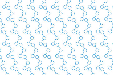 Digital png illustration of blue molecules repeated on transparent background