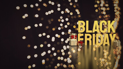 The Black Friday for Holiday or celebrity and marketing concept 3d rendering