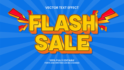 text effect 3d editable flash sale