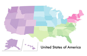 アメリカ合衆国のドット地図_地域分け