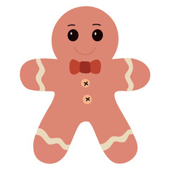 Cutie ginger christmas cookie illustration