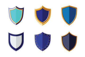 vector large collection of shield icons and symbols