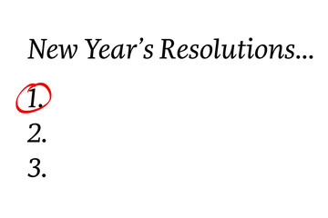 Fototapeta premium Digital png illustration of new year's resolutions text on transparent background