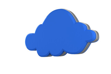 Digital png illustration of blue cloud on transparent background