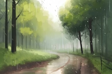Rainy day made by midjeorney