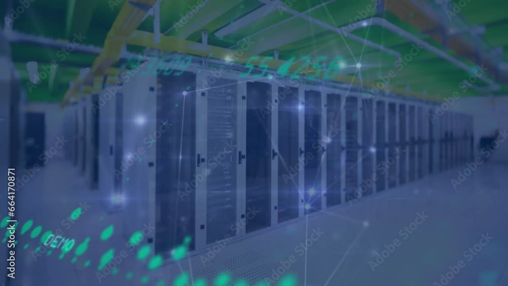 Poster animation of data processing over computer servers