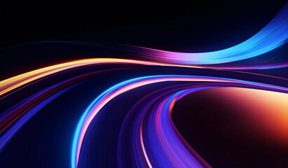 Fototapeta premium Abstract glowing rays network tech technology background concept illustration