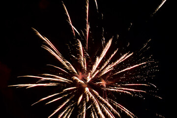 big streaking explosion of firework display 