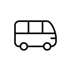 Bus Icon In Trendy Design Vector Editable Stroke