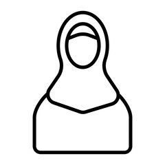 Muslim Icon Set in Line Style