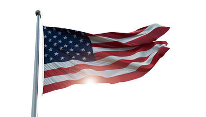 Naklejka premium american flag insulated