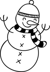 snowman with hat