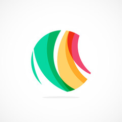 Abstract circle logo, dynamic aesthetic. Simplicity suggests connectivity, fluidity, and energy, making it a versatile choice for brands seeking a modern, visually engaging identity